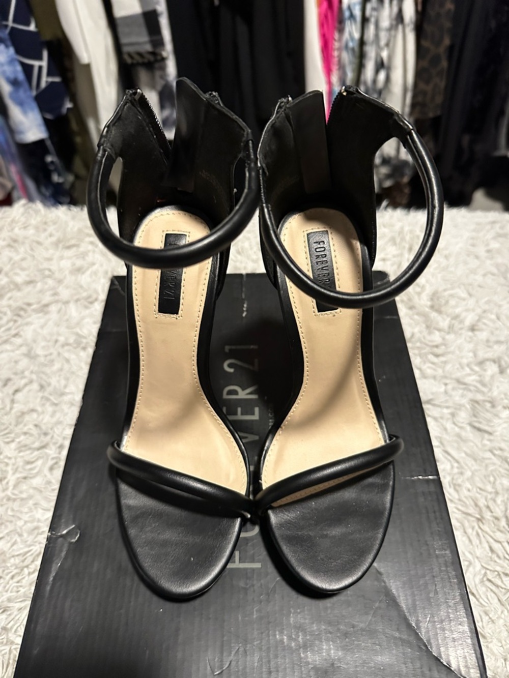 Forever 21 Black Strappy High Heel Sandals - Picture 5 of 8